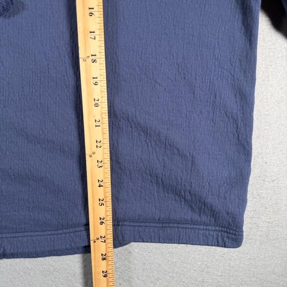 Aerie Textured Pullover Sweatshirt Women's XL Blue V Neck Pom Pom Tassel - Picture 7 of 13